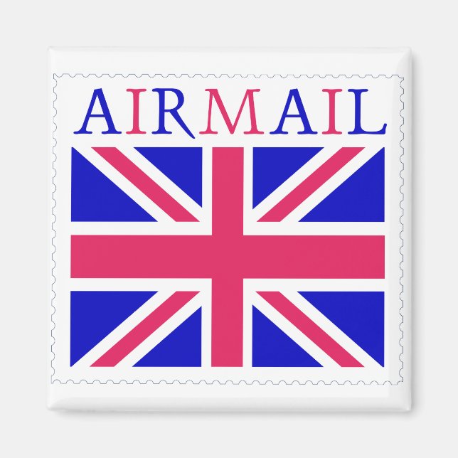 Íman Airmail Union Jack Flag (Frente)