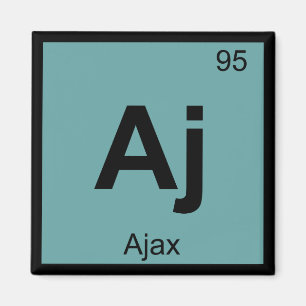 Íman Aj - Ajax Símbolo da Tabela Periódica da Química G