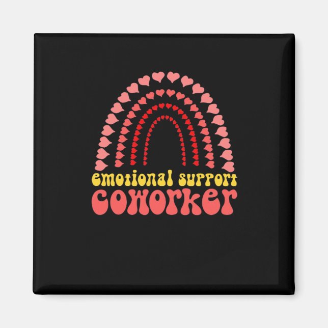 Íman Ajuda Emocional Coworker Bestie Clássica (Frente)