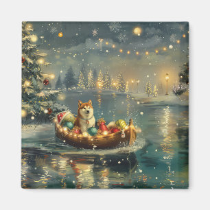 Íman Akita Christmas Festiage Voyage