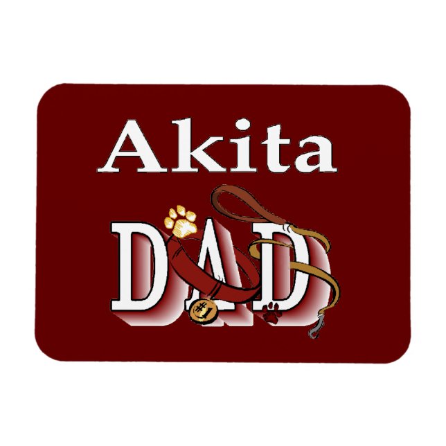 Íman Akita Dog Pai (Horizontal)