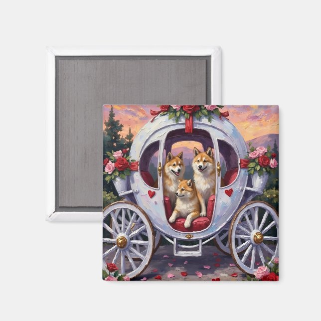 Íman Akita Dog Valentine's Day (Front/Back)