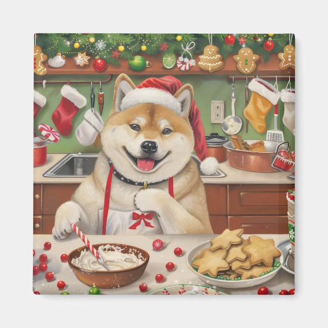 Íman Akita Holiday Baking: Natal Festivo (Frente)