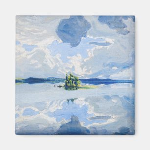 Íman Akseli Gallen-Kallela - Nuvens acima de um lago