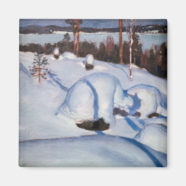 Íman Akseli Gallen-Kallela - Paisagem de inverno nº 1 (Frente)
