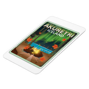 Íman Akureyri poster de viagens da Islândia