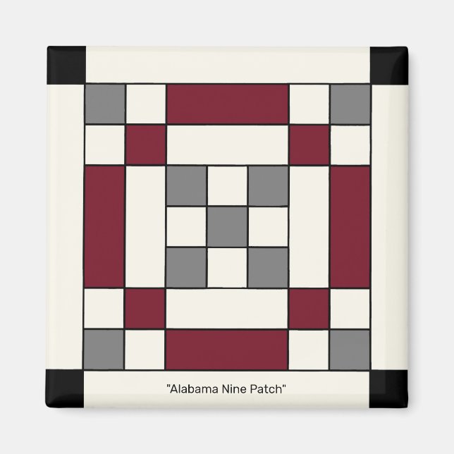 Íman Alabama Nine Patch (Frente)