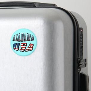 Íman Alabama Picture e USA Flag Font
