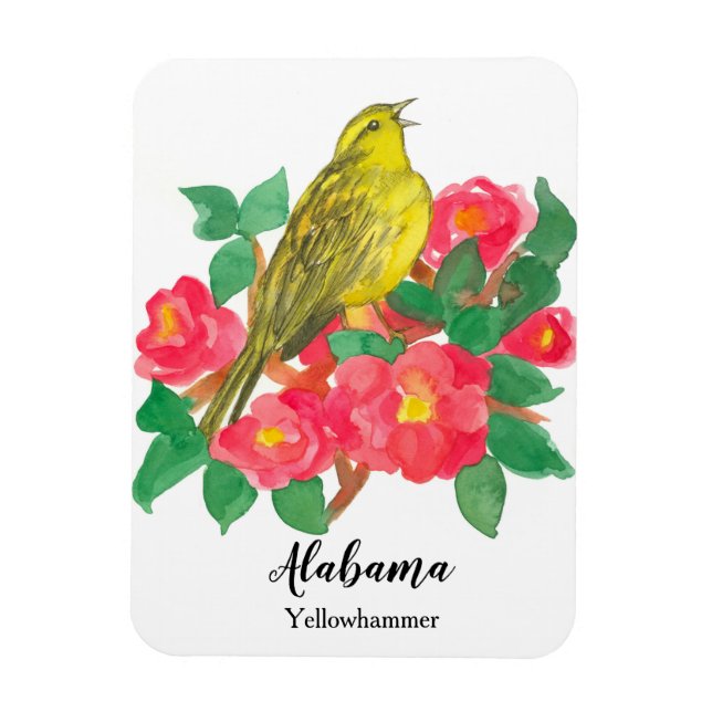 Íman Alabama Yellowhammer State Bird (Vertical)