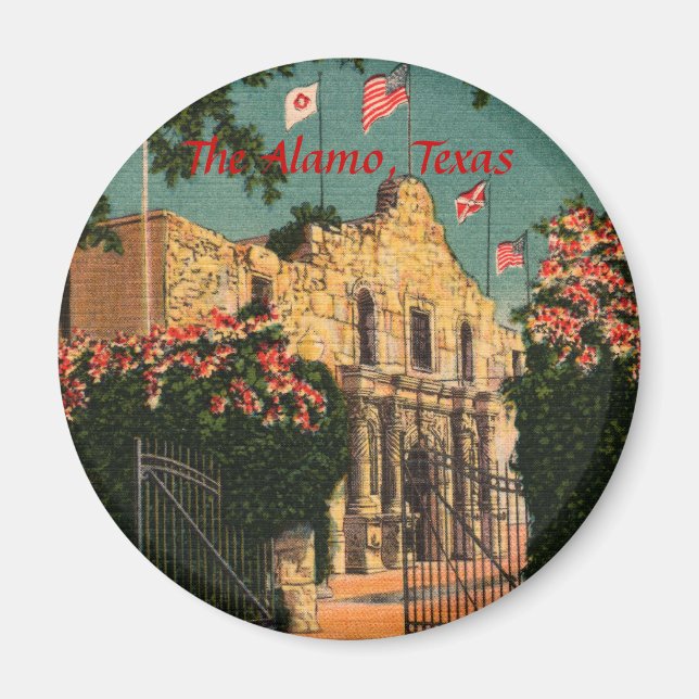Íman Alamo Vintage Texas Magnet (Frente)