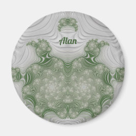 Íman ALAN ~ Branco e Verde ~ Magnet Design surpreendent