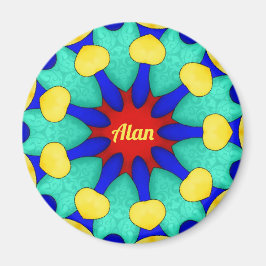 Íman ALAN ~ Stark Red Green Yellow ~ Stuning Design