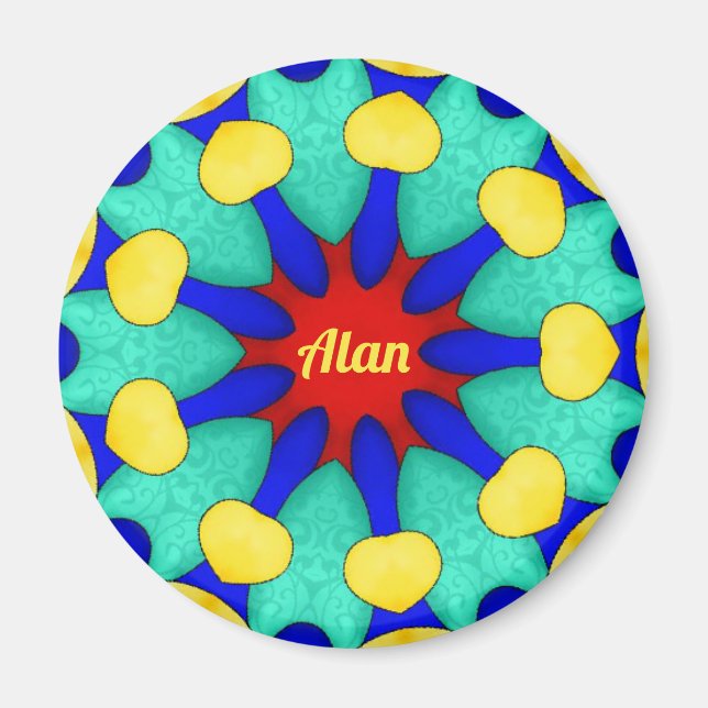 Íman ALAN ~ Stark Red Green Yellow ~ Stuning Design (Frente)
