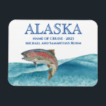 Íman Alaska Cruise Cruising Salmon<br><div class="desc">Este design pode ser personalizado na área fornecida pela alteração da foto e/ou do texto. Ou pode ser personalizado clicando em Personalizar este Modelo e, em seguida, escolhendo o clique para personalizar mais a opção e excluir ou alterar a cor do plano de fundo, adicionar texto, alterar a cor ou...</div>