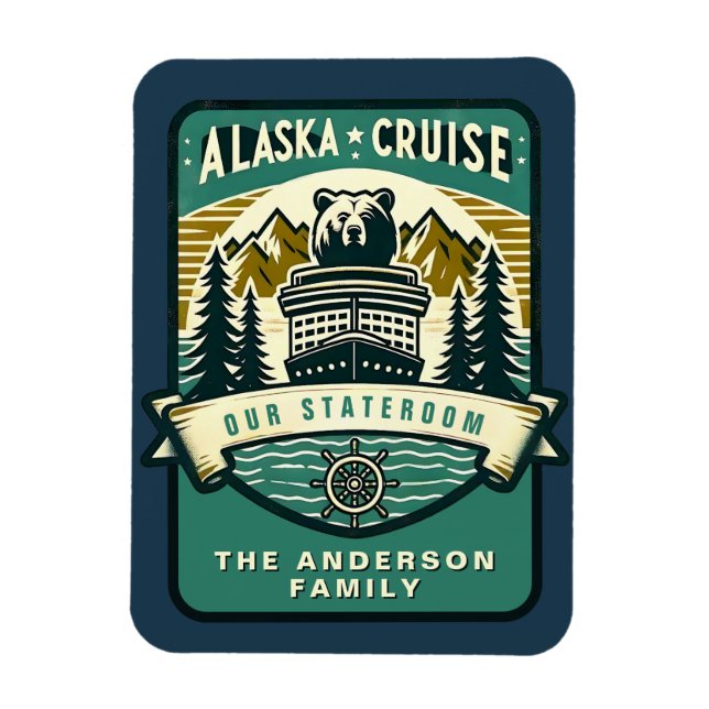 Íman Alaska Cruise Ship Stateroom Magnet (Vertical)