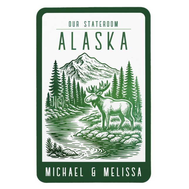 Íman Alaska Cruise Ship Stateroom Magnet (Vertical)