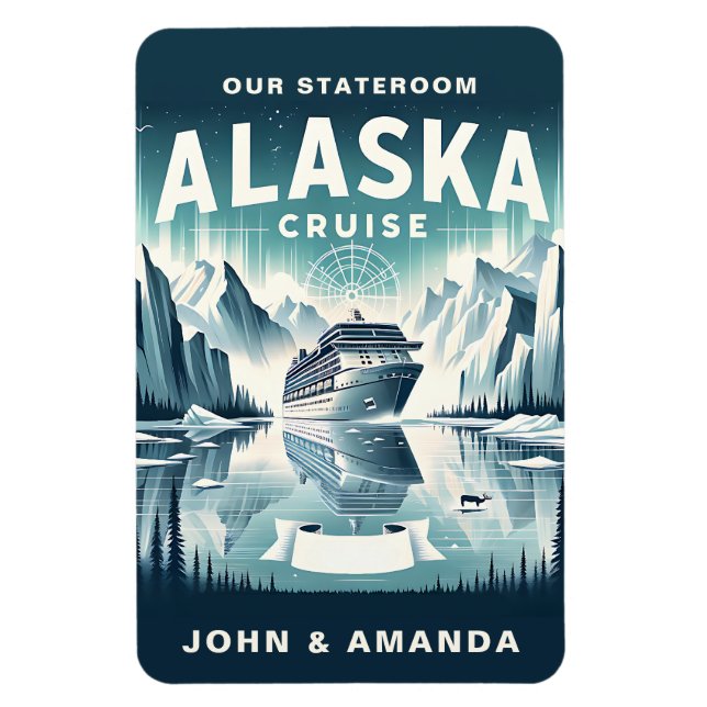 Íman Alaska Cruise Ship Stateroom Magnet (Vertical)