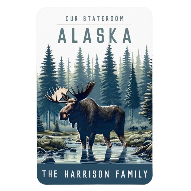 Íman Alaska Cruise Ship Stateroom Magnet (Vertical)