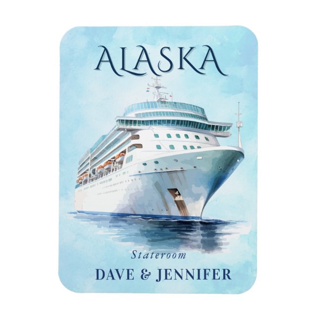 Íman Alaska Cruise Ship Stateroom Magnet (Vertical)