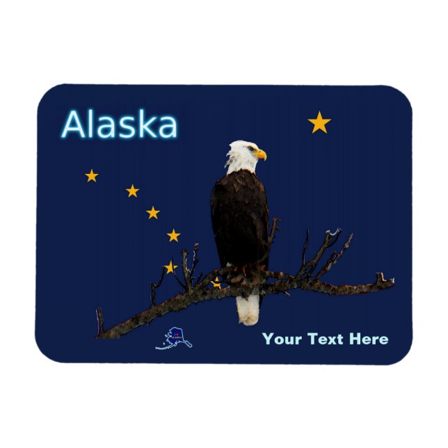 Íman Alaska Eagle E Flag (Horizontal)