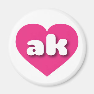 Íman Alaska Hot Pink Heart - Amor