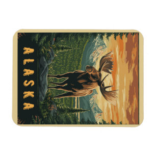 Íman Alaska Moose - Vintage Wilderness