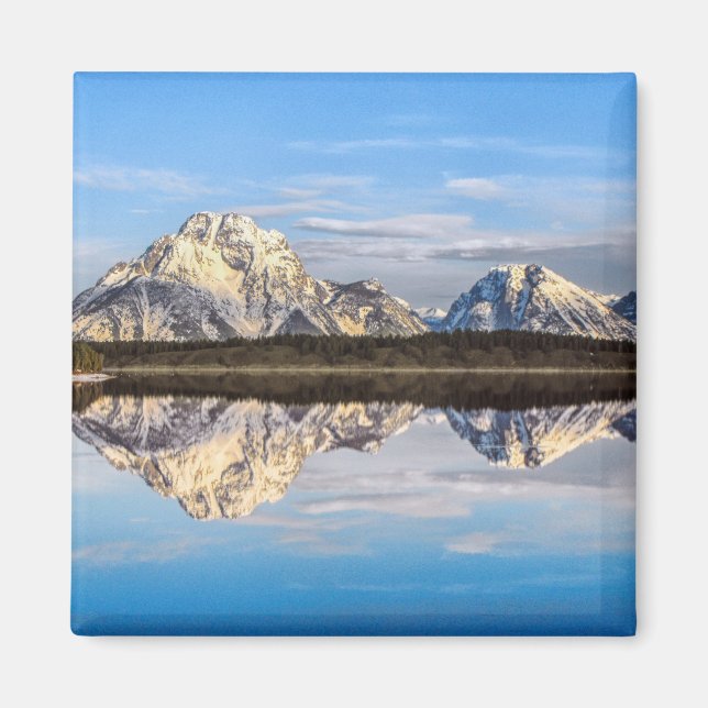 Íman Alaska Mountain Refletion Photo (Frente)
