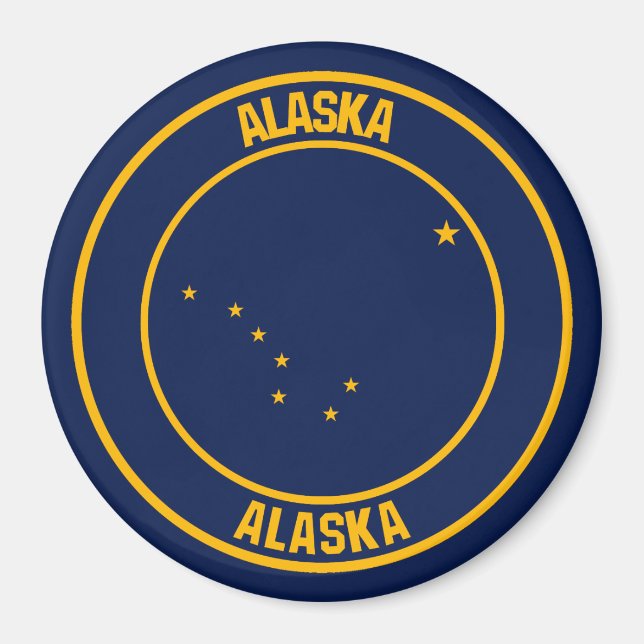 Íman Alaska Round Emblem (Frente)