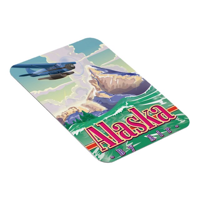 Íman Alaska USA viagens vintage. (Lado Direito)