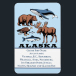 Íman Alaska Wildlife Cabin Stateroom Cruise<br><div class="desc">Set sail for a whale of a time with our Alaska Cruise Ship Door Finder Magnet! This adorable magnet is the perfect companion for your Alaska cruise, helping you identify your cabin stateroom with ease and adding a touch of fun to your door decoration. Make your cruise experience even more...</div>