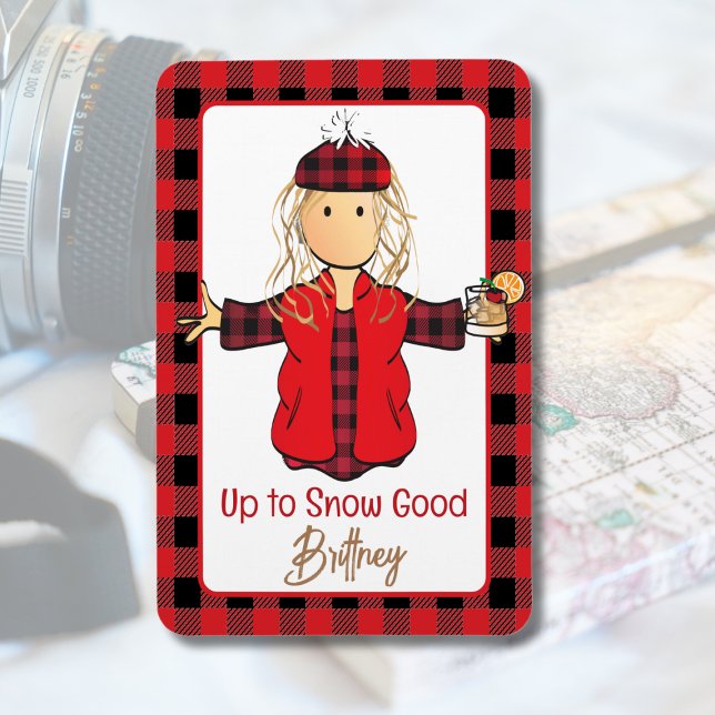 Íman Alaskan Cruise Ship Door Funny Say Winter Snow (Criador carregado)