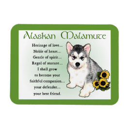 Íman Alaskan Malamute Dog Art