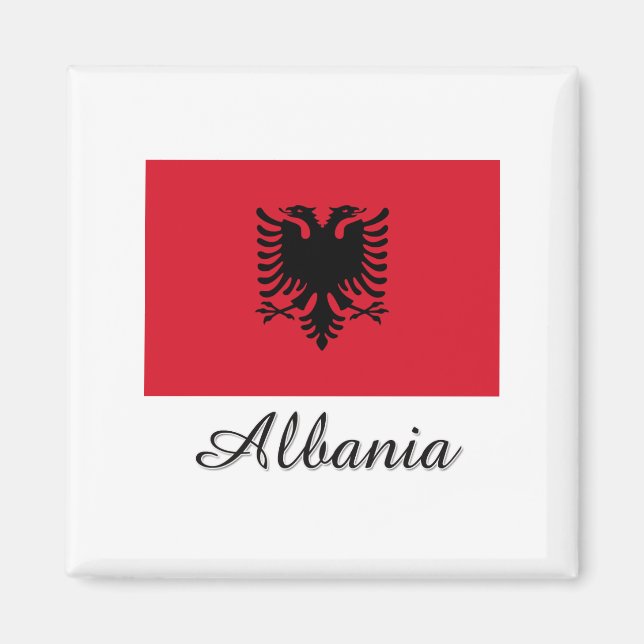 Íman Albânia Flag Design (Frente)
