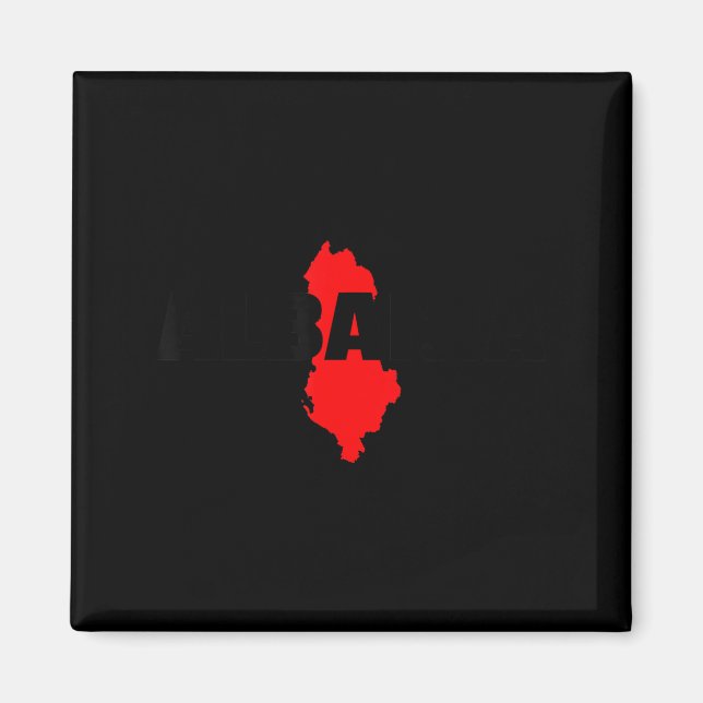 Íman Albânia Mapa Albanês  (Frente)