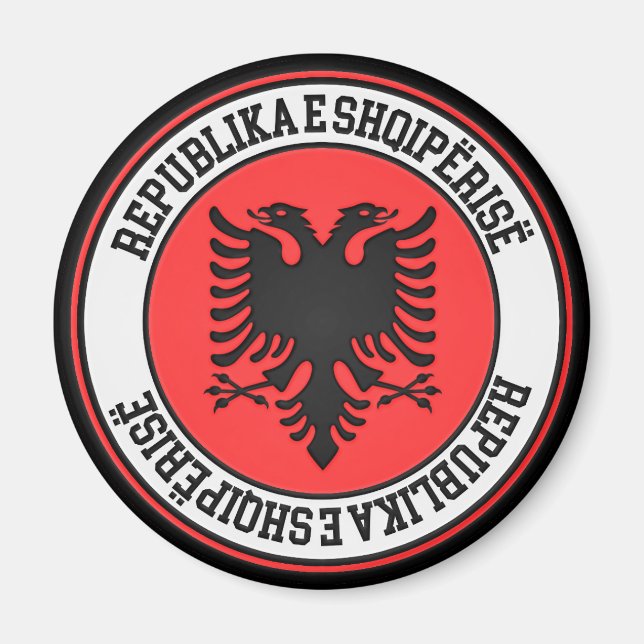Íman Albânia Round Emblem (Frente)