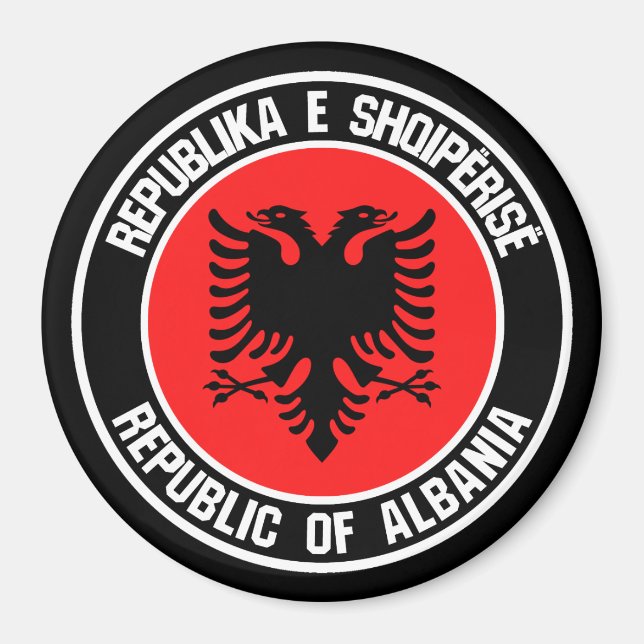 Íman Albânia Round Emblem (Frente)
