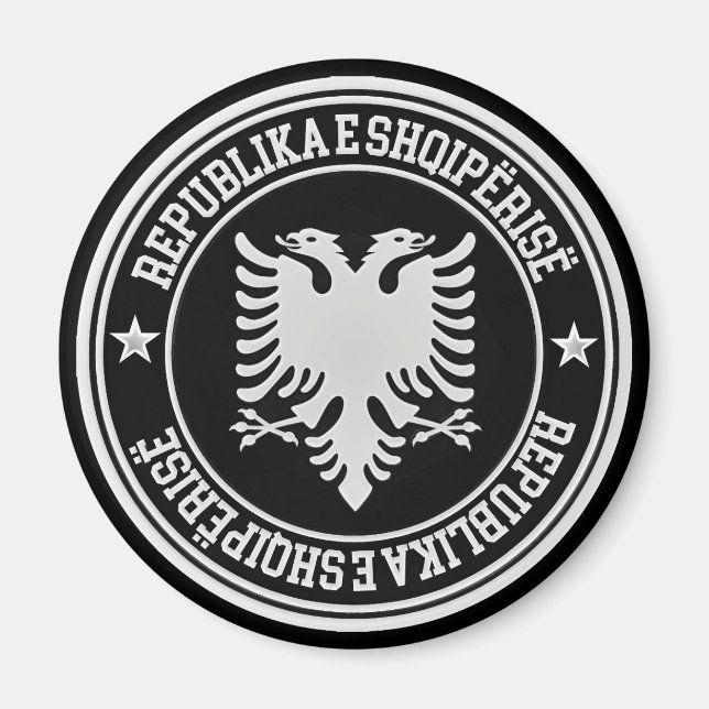 Íman Albânia Round Emblem (Frente)