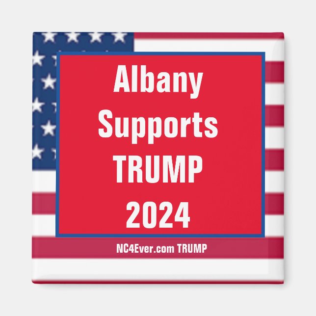 Íman Albany suporta o ímã TRUMP 2024 (Frente)