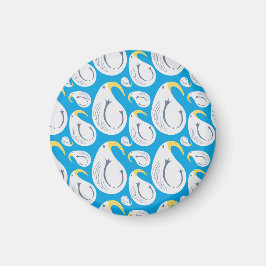 Íman Albatross Azul e Branco