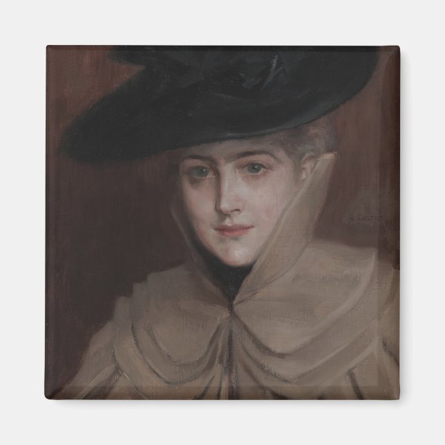 Íman Albert Edelsense - Retrato de uma Jovem Mulher (Frente)