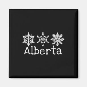 Íman Alberta Canada Ski Skiier Skiing Winter Snowflakes