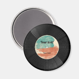 Íman Álbum de Música Retro Vinyl Record