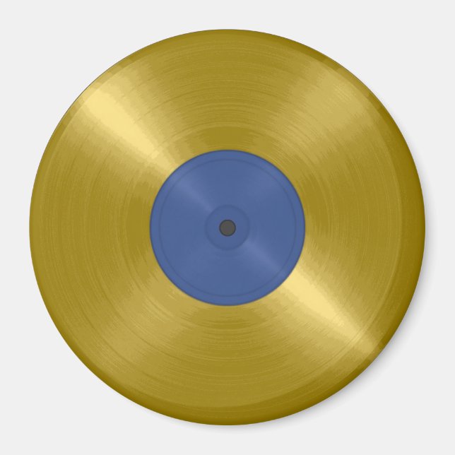 Íman Álbum Dourado do Vinyl Record (Frente)