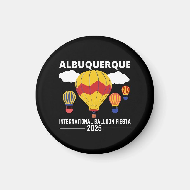 Íman Albuquerque Balloon Fiesta 2025 T-Shirt (Frente)