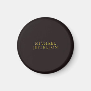 Íman Alcaçuz Preto Dourado Minimalista Simples Moderno