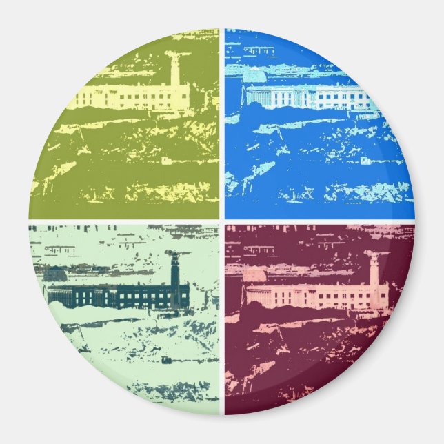 Íman Alcatraz Pop art Magnet (Frente)