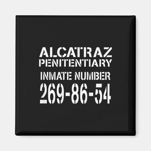 Íman Alcatraz Prisão Engraçado Prisioneiro Costume Hall (Frente)