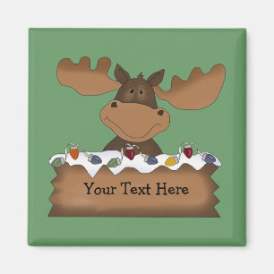 Íman Alces do Natal (customizáveis)