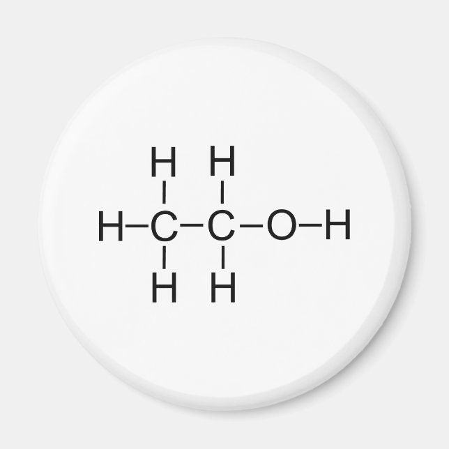 Íman Álcool - Fórmula Química (Frente)