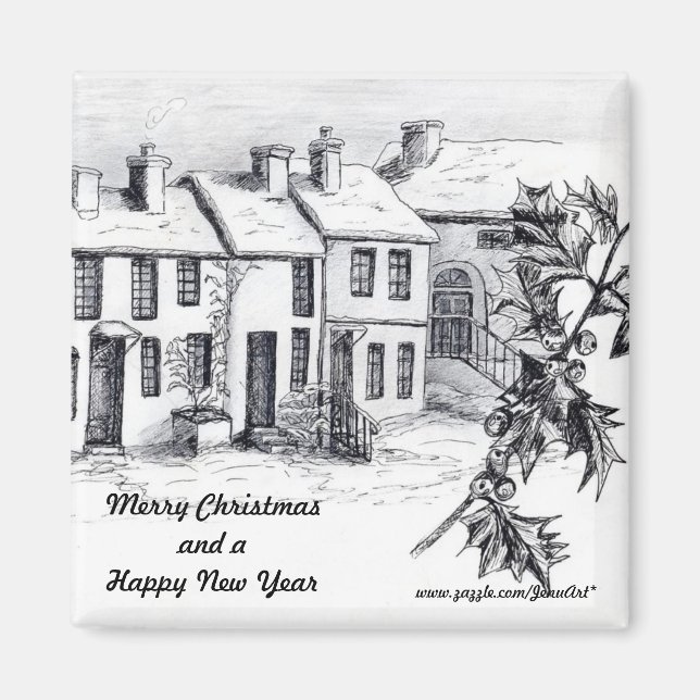 Íman Aldeia em neve (Frente)